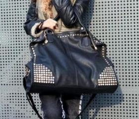 [grhmf2200011]Fashion Diamond Rivets Shoulder Messenger Handbag