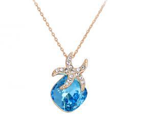[grhmf2100004]Starfish Crystal Pendant Necklace