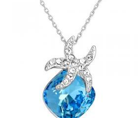 [grhmf2100004]Starfish Crystal Pendant Necklace