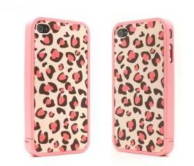 [grdx02168]Nice Pink Leopard Print Hard Cover Case For Iphone 4/4s