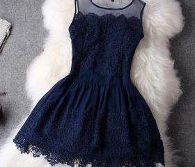 [grhmf260006]Size-small Unique Hollow Out Hook Flower With Lace Skirt