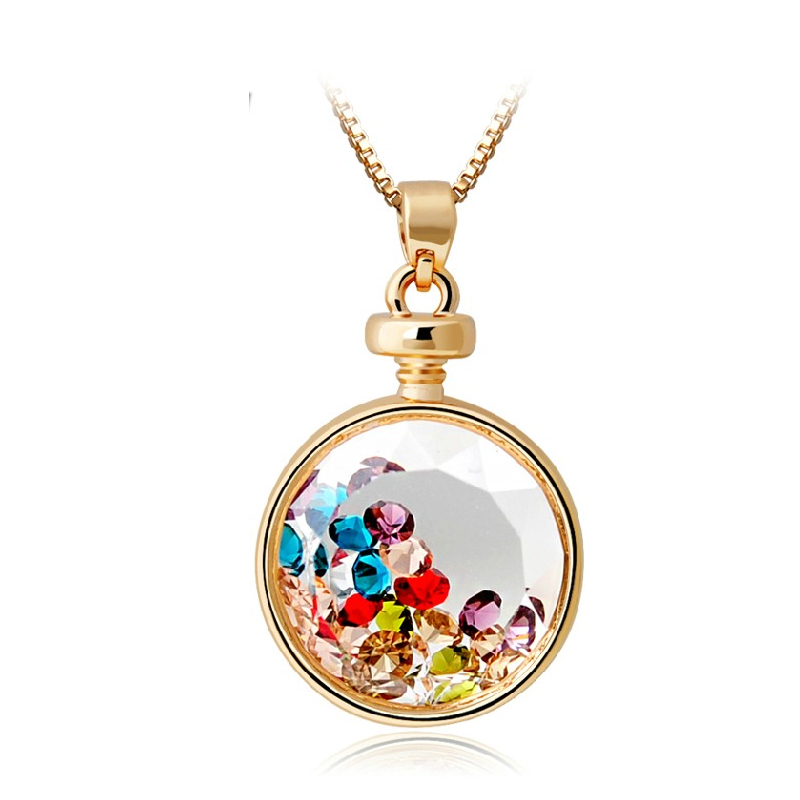 Crystal Wishing Bottle Pendant Necklace [grhmf2100003] on Luulla